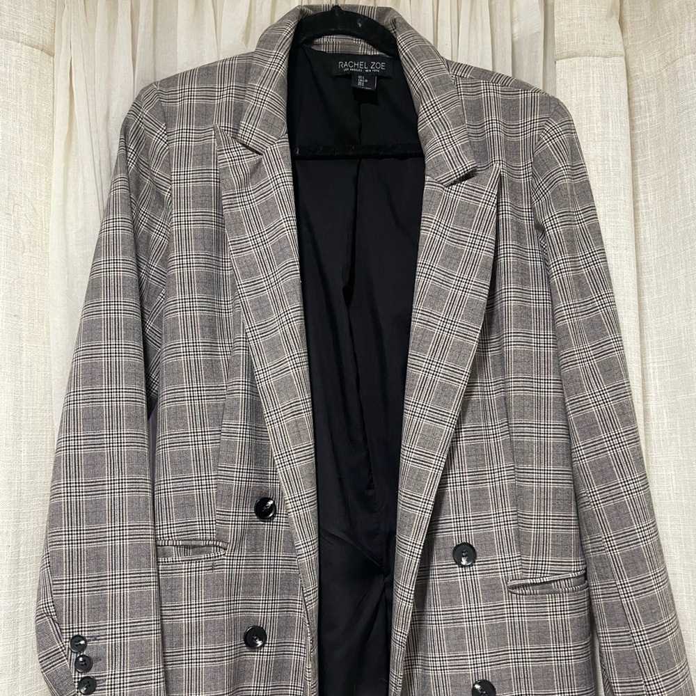 Nice high quality plaid long blazer
